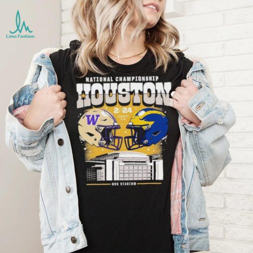 Washington Huskies vs Michigan Wolverines 2024 National Championship Game head to head shirt