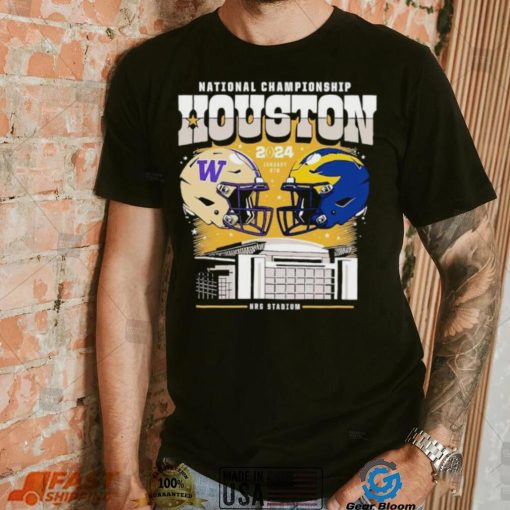 Washington Huskies vs Michigan Wolverines 2024 National Championship Game head to head shirt