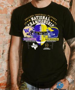 Washington Huskies vs Michigan Wolverines 2024 college football playoff national championship Houston Texas state head to head shirt