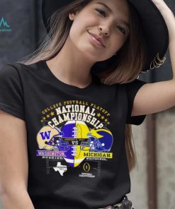 Washington Huskies vs Michigan Wolverines 2024 college football playoff national championship Houston Texas state head to head shirt