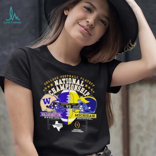 Washington Huskies vs Michigan Wolverines 2024 college football playoff national championship Houston Texas state head to head shirt