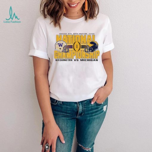 Washington Huskies vs Michigan Wolverines gold 2024 national championship bound shirt
