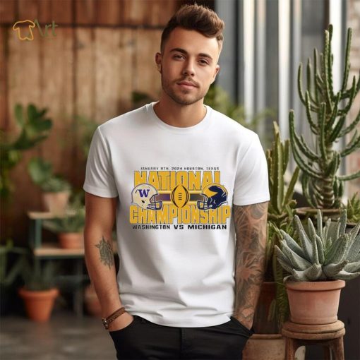 Washington Huskies vs Michigan Wolverines gold 2024 national championship bound shirt