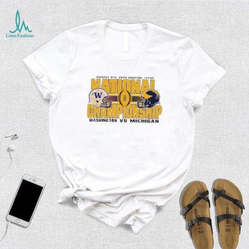 Washington Huskies vs Michigan Wolverines gold 2024 national championship bound shirt