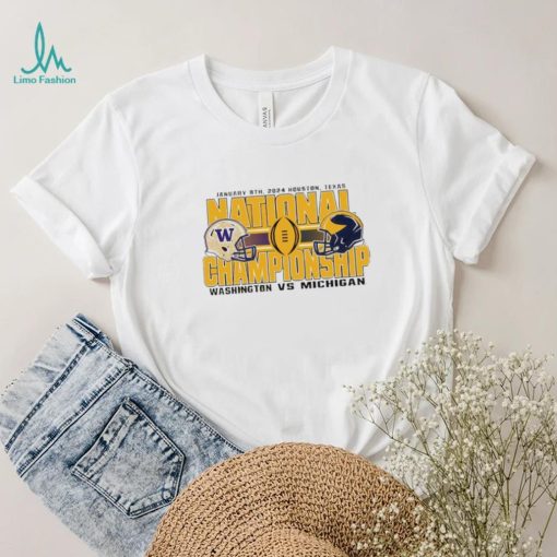 Washington Huskies vs Michigan Wolverines gold 2024 national championship bound shirt