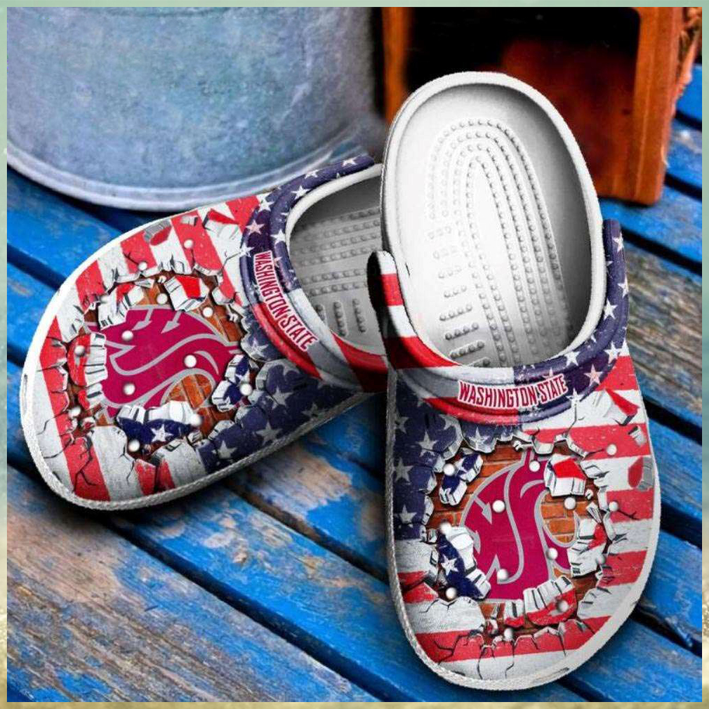 Washington State Broken Wall Football Ncaa Crocs Washington State Broken Wall Football Ncaa Crocs