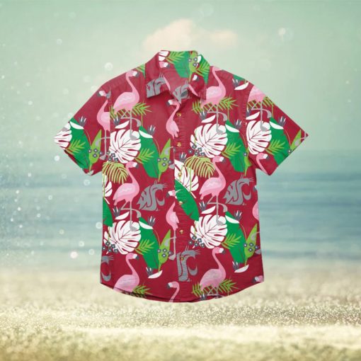 Washington State Cougars Floral Hawaiian Shirt