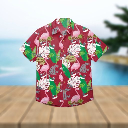 Washington State Cougars Floral Hawaiian Shirt