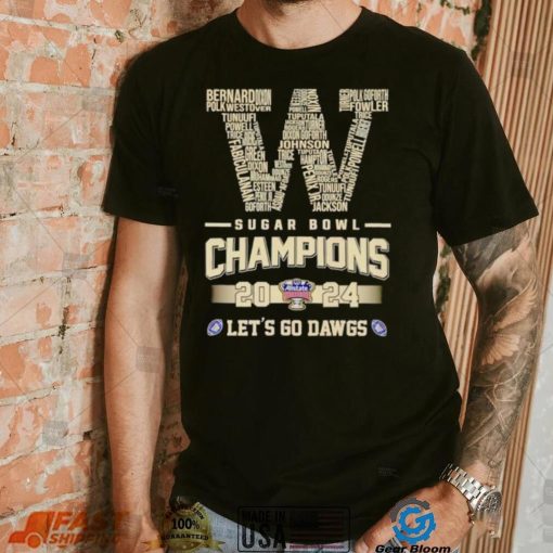 Washington Sugar Bowl Champions 2024 let’s go Dawgs shirt
