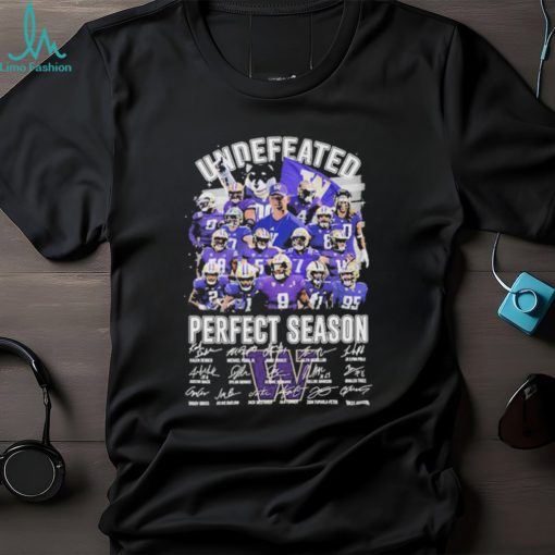 Washington huskies undefeated perfect season signatures 2024 shirt