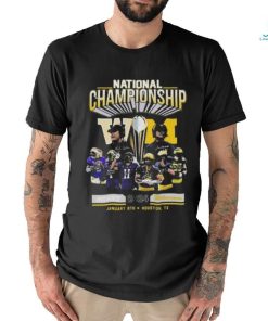 Washington husky and michigan wolverines national championship 2024 signatures shirt