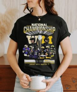 Washington husky and michigan wolverines national championship 2024 signatures shirt