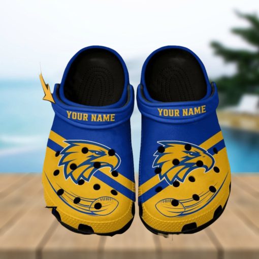 West Coast Eagles AFL Classic Custom Name Crocs Clogs Shoes