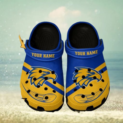 West Coast Eagles AFL Classic Custom Name Crocs Clogs Shoes