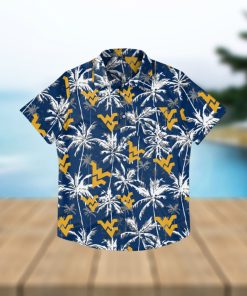 West Virginia Mountaineers Black Floral Hawaiian Shirt