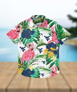 West Virginia Mountaineers Flamingo Hawaiian Shirt