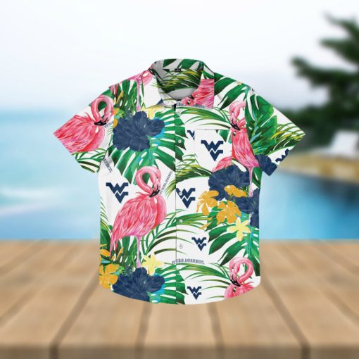 West Virginia Mountaineers Flamingo Hawaiian Shirt