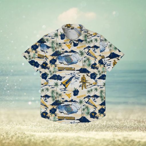 West Virginia Mountaineers Thematic Stadium Print Hawaiian Shirt