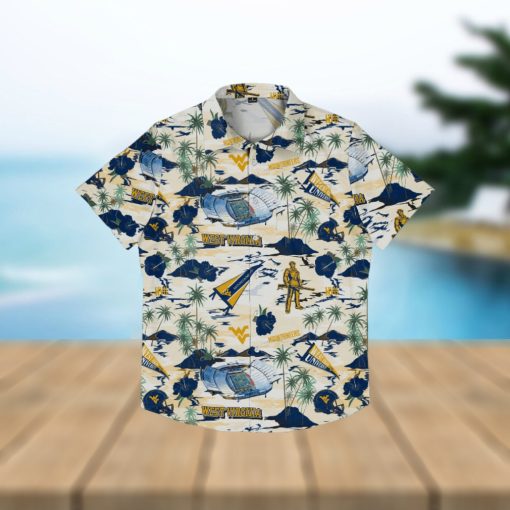 West Virginia Mountaineers Thematic Stadium Print Hawaiian Shirt