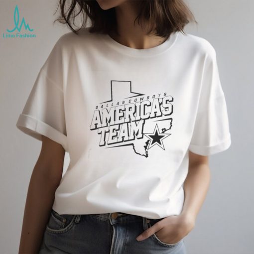 White Or Black Map Dallas Cowboys Americas Team Shirt+