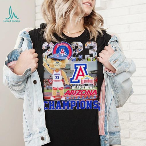 Wilbur the Wildcat mascot Arizona Wildcats 2023 Alamo Bowl Champions shirt