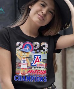 Wilbur the Wildcat mascot Arizona Wildcats 2023 Alamo Bowl Champions shirt