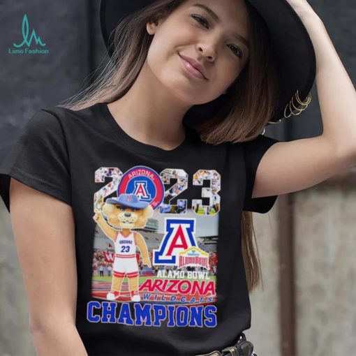 Wilbur the Wildcat mascot Arizona Wildcats 2023 Alamo Bowl Champions shirt