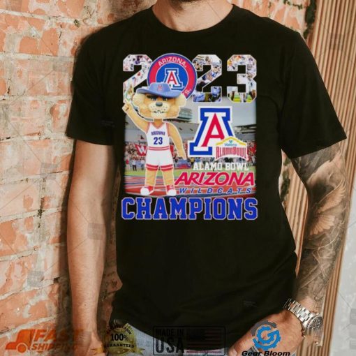 Wilbur the Wildcat mascot Arizona Wildcats 2023 Alamo Bowl Champions shirt