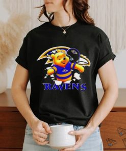 Winnie The Pooh FLN Football Baltimore Ravens T Shirt