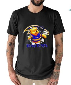 Winnie The Pooh FLN Football Baltimore Ravens T Shirt