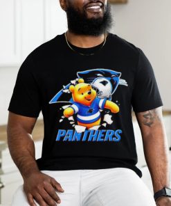 Winnie The Pooh FLN Football Carolina Panthers T Shirt