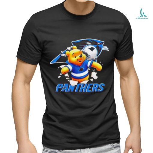 Winnie The Pooh FLN Football Carolina Panthers T Shirt