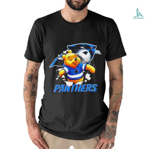 Winnie The Pooh FLN Football Carolina Panthers T Shirt
