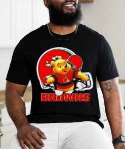 Winnie The Pooh FLN Football Cleveland Browns T Shirt