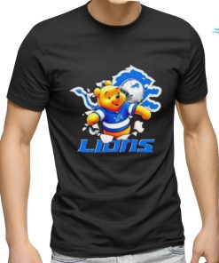 Winnie The Pooh FLN Football Detroit Lions T Shirt