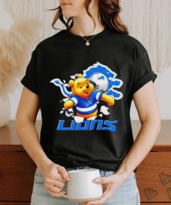Winnie The Pooh FLN Football Detroit Lions T Shirt
