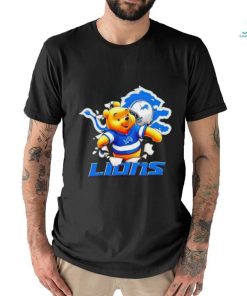 Winnie The Pooh FLN Football Detroit Lions T Shirt