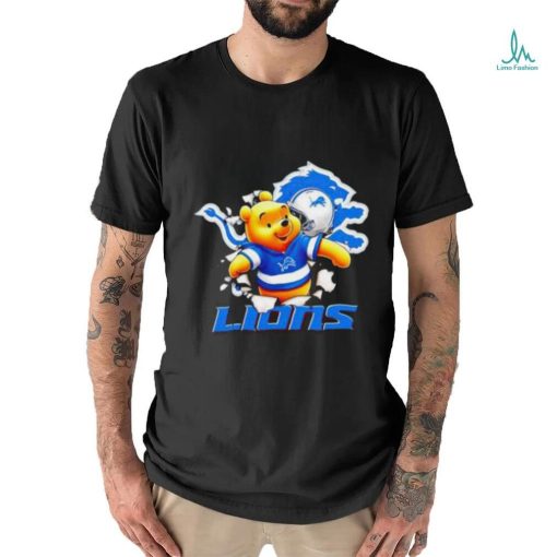 Winnie The Pooh FLN Football Detroit Lions T Shirt
