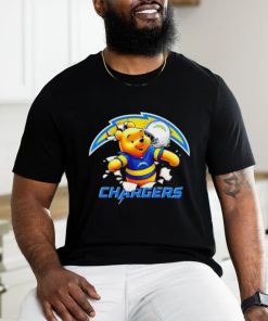Winnie The Pooh FLN Football Los Angeles Chargers T Shirt