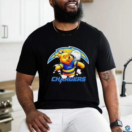 Winnie The Pooh FLN Football Los Angeles Chargers T Shirt