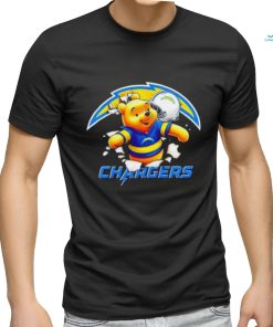 Winnie The Pooh FLN Football Los Angeles Chargers T Shirt