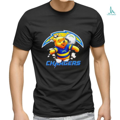 Winnie The Pooh FLN Football Los Angeles Chargers T Shirt