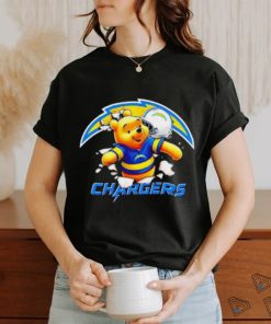 Winnie The Pooh FLN Football Los Angeles Chargers T Shirt