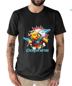 Winnie The Pooh FLN Football Miami Dolphins T Shirt