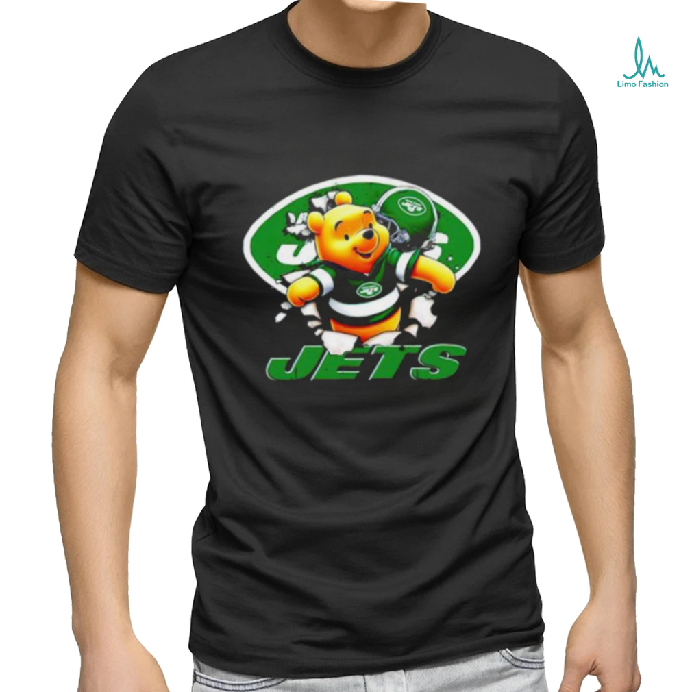 Winnie The Pooh FLN Football New York Jets T Shirt Winnie The Pooh FLN Football New York Jets T Shirt