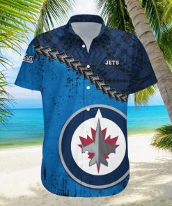 Winnipeg Jets Nhl Grunge Polynesian Tattoo Pattern Hawaiian Shirt For Fans