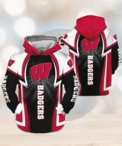 Wisconsin Badgers 3D All Over Print Zip Hoodie Gifts for NCAA Fans for Men And Women