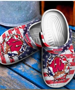 Wisconsin Badgers Football Ncaa Crocs – Discover Comfort And Style Clog Shoes With Funny Crocs
