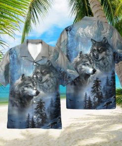 Wolf Couple Best Gift For Animal Lover Hawaii Shirt 3D Printed Gift For Summer