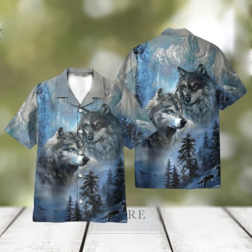 Wolf Couple Best Gift For Animal Lover Hawaii Shirt 3D Printed Gift For Summer